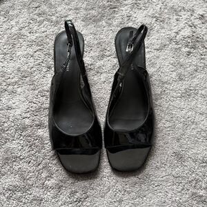 Etienne Aigner Black slingback heels